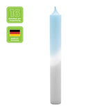 16 DIP DYE Stabkerzen Eisblau-Grau, 180/22 mm, KERZENFARM HAHN, Brenndauer 7h
