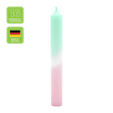 16 DIP DYE Stabkerzen Mint-Pastellaltrosa, 180/22 mm, KERZENFARM HAHN, Brenndauer 7h