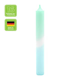 16 DIP DYE Stabkerzen Mint-Eisblau, 180/22 mm, KERZENFARM HAHN, Brenndauer 7h