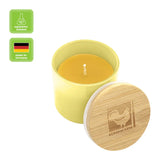 Bienenwachskerze im Glas, Gelb, 100% reines Bienenwachs, KERZENFARM HAHN, 70/70 mm, Brenndauer ca. 17h - luterne.shop