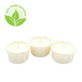 LIGHT.ONE, vegane Teelichter mit 100% Rapswachsfüllung, WENZEL, Hülle aus 100% Papier, Brenndauer ca. 6h, 25/42 mm, 100% plastikfrei, Box mit 12 Stück - luterne.shop