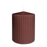 WENZEL Rillenkerze Marone, 90/70 mm, 30h, 4 St.