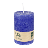 PURE OLIVE Stumpenkerze Nachtblau, 90/60 mm, WENZEL, Brenndauer 25h, plastikfrei, vegan