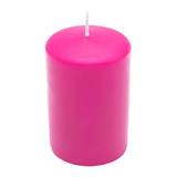 CLASSIC Stumpenkerze Fuchsia, 80/60 mm, WENZEL, Brenndauer 27h, selbstverlöschend