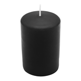 CLASSIC Stumpenkerze Schwarz, 80/60 mm, WENZEL, Brenndauer 27h, selbstverlöschend