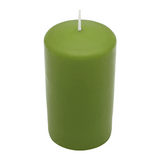 CLASSIC Stumpenkerze Olive, 100/60 mm, WENZEL, Brenndauer 36h, selbstverlöschend