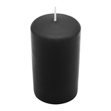 CLASSIC Stumpenkerze Schwarz, 100/60 mm, WENZEL, Brenndauer 36h, selbstverlöschend
