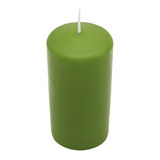 CLASSIC Stumpenkerze Olive, 120/60 mm, WENZEL, Brenndauer 45h, selbstverlöschend
