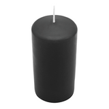 CLASSIC Stumpenkerze Schwarz, 120/60 mm, WENZEL, Brenndauer 45h, selbstverlöschend