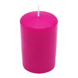 CLASSIC Stumpenkerze Fuchsia, 100/70 mm, WENZEL, Brenndauer 44h, selbstverlöschend