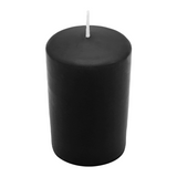 CLASSIC Stumpenkerze Schwarz, 100/70 mm, WENZEL, Brenndauer 44h, selbstverlöschend