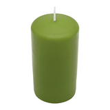 CLASSIC Stumpenkerze Olive, 130/70 mm, WENZEL, Brenndauer 61h, selbstverlöschend