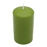 CLASSIC Stumpenkerze Olive, 120/80 mm, WENZEL, Brenndauer 69h, selbstverlöschend