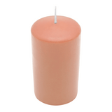 CLASSIC Stumpenkerze Peach, 120/80 mm, WENZEL, Brenndauer 69h, selbstverlöschend