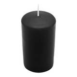 CLASSIC Stumpenkerze Schwarz, 120/80 mm, WENZEL, Brenndauer 69h, selbstverlöschend