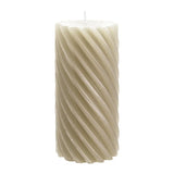 Stumpenkerze aus Paraffin, gedreht, Sahara, 140/70 mm, WENZEL, Brenndauer ca. 69h, Spiralkerze - luterne.shop