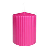WENZEL Rillenkerze Fuchsia, 90/70 mm, 30h, 4 St.