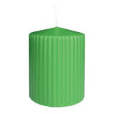 WENZEL Rillenkerze Softgrün, 90/70 mm, 30h, 4 St.