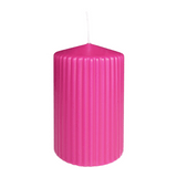 WENZEL Rillenkerze Fuchsia, 130/70 mm, 61h, 4 St.