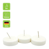 100% ÖKO-MAXI-TEELICHTER aus regionaler Bio-Masse, BIOKEMA, Ø58 mm, Brenndauer ca. 12h, ohne Aluminiumhülle, 10 Stück pro Verpackung - luterne.shop