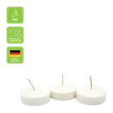 100% ÖKO-Maxi-Teelichter aus regionaler Bio-Masse, BIOKEMA, Ø58 mm, Brenndauer ca. 12h, ohne Aluminiumhülle, 75 Stück pro Verpackung - luterne.shop
