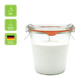100% ÖKO-Duftkerze aus regionaler Bio-Masse im original Weckglas®, Weihnachtsduft, BIOKEMA, 94/90 mm, 290 ml, Brenndauer ca. 46h - luterne.shop