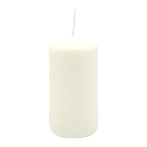 100% ÖKO-Stumpenkerze aus regionaler Bio-Masse, mit Bienenwachsüberzug, Weiß, BIOKEMA, 120/60 mm, Brenndauer ca. 70h - luterne.shop