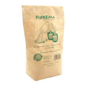Öko-Kerzengranulat zum Selbergießen, BIOKEMA, inkl. Docht & Dochthalter, 1 kg