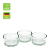 Glas für Teelichter ohne Aluminiumhülle, BIOKEMA, wiederverwendbar, Größe für Teelichter mit Ø38 mm, 18 Stück pro Verpackung - luterne.shop