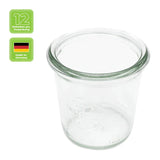 Glas für Teelichter ohne Aluminiumhülle, BIOKEMA, wiederverwendbar, H70 x Ø50/55 mm, 12 Stück pro Verpackung - luterne.shop