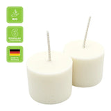 100% ÖKO-Nachfüll-Teelicht aus regionaler Bio-Masse, BIOKEMA, 48/40 mm, Brenndauer ca. 12h, ohne Aluminiumhülle, 6 Stück pro Verpackung - luterne.shop