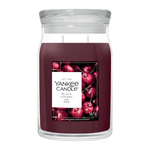 Duftkerze im Glas Black Cherry, 567 g, YANKEE CANDLE, Brenndauer bis 80h