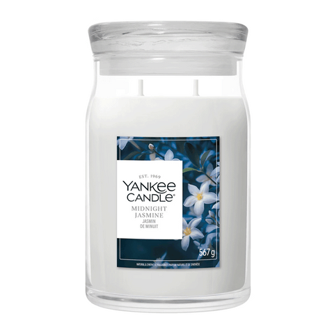 Duftkerze im Glas Midnight Jasmine, 567 g, YANKEE CANDLE, Brenndauer bis 80h