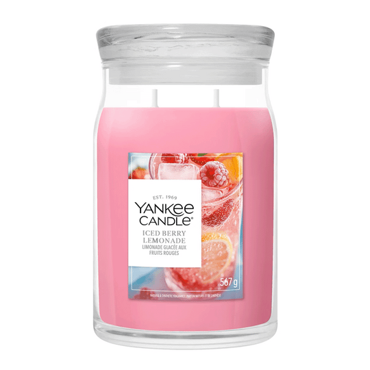 Duftkerze im Glas Iced Berry Lemonade, 567 g, YANKEE CANDLE, Brenndauer bis 80h