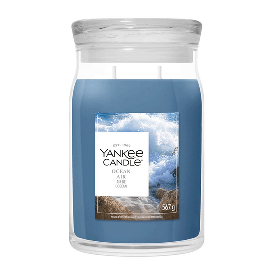 Duftkerze im Glas Ocean Air, 567 g, YANKEE CANDLE, Brenndauer bis 80h