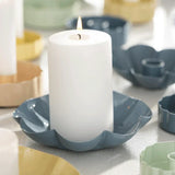 Kerzenhalter für Stumpenkerzen bis zu Ø70 mm, Blume Cornflower, Metall, H27/Ø135 mm, Ib Laursen - luterne.shop