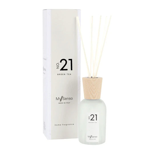 Diffusor Premium N°21 Green Tea 240 ml, My Senso, 100% natürlich, inkl. 8 Duftstäbchen