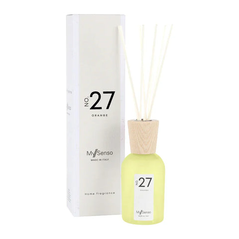 Diffuser Premium 240 ml N°27 Orange, My Senso, 100% natürlich, Raumduft, inkl. 8 Faserstäbchen, Duftstäbchen - luterne.shop