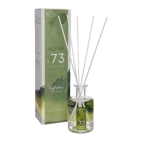 Alpine Diffuser N°73 Fresh Herbs, My Senso, 100% natürlich, 200 ml, inkl. 5 Faserstäbchen, Raumduft