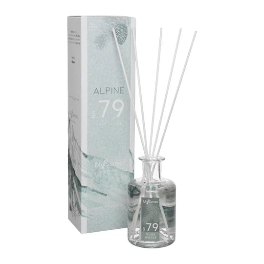 Alpine Diffuser N°79 Pure Water, My Senso, 100% natürlich, 200 ml, inkl. 5 Faserstäbchen, Raumduft