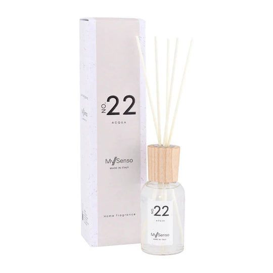 Diffusor Premium N°22 Acqua 100 ml, My Senso, 100% natürlich, inkl. 5 Duftstäbchen