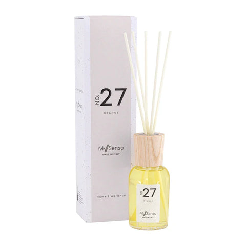 Diffuser Premium 100 ml N°27 Orange, My Senso, 100% natürlich, Raumduft, inkl. 5 Faserstäbchen, Duftstäbchen - luterne.shop