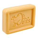 Ovis Schafmilchseife Kurkuma-Honig, 100% Bio, für die tägliche Dusche, eckig, 100 g, verpackt
