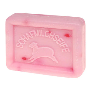 Ovis Schafmilchseife Himbeer-Spritz, 100% Bio, für die tägliche Dusche, eckig, 100 g