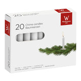 Baumkerzen Weiß, 96/13 mm, Wiedemann, 2h, 20 St.