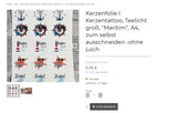 Kerzenfolie, Kerzentattoo "Maritim", Farbig, DIN A4, Selbst zuschneidbare Teelichtsticker ohne Loch
