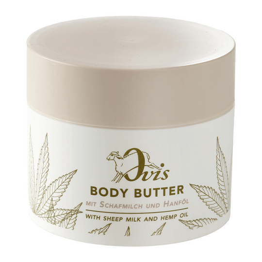 Body Butter Hanföl, Ovis Schafmilchseife, 100% natürlich, mit Bio-Schafmilch & Hanföl, 200 ml