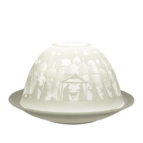 Dome-Light Bethlehem, Porzellan-Windlicht, KERZENFARM HAHN