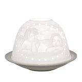 Dome-Light Raphael-Engel, Porzellan-Windlicht, KERZENFARM HAHN