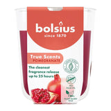 Duftkerze im Glas, Granatapfel, True Scents, BOLSIUS, 80/73 mm, Brenndauer ca. 25h